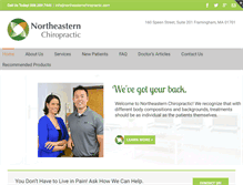 Tablet Screenshot of northeasternchiropractic.com